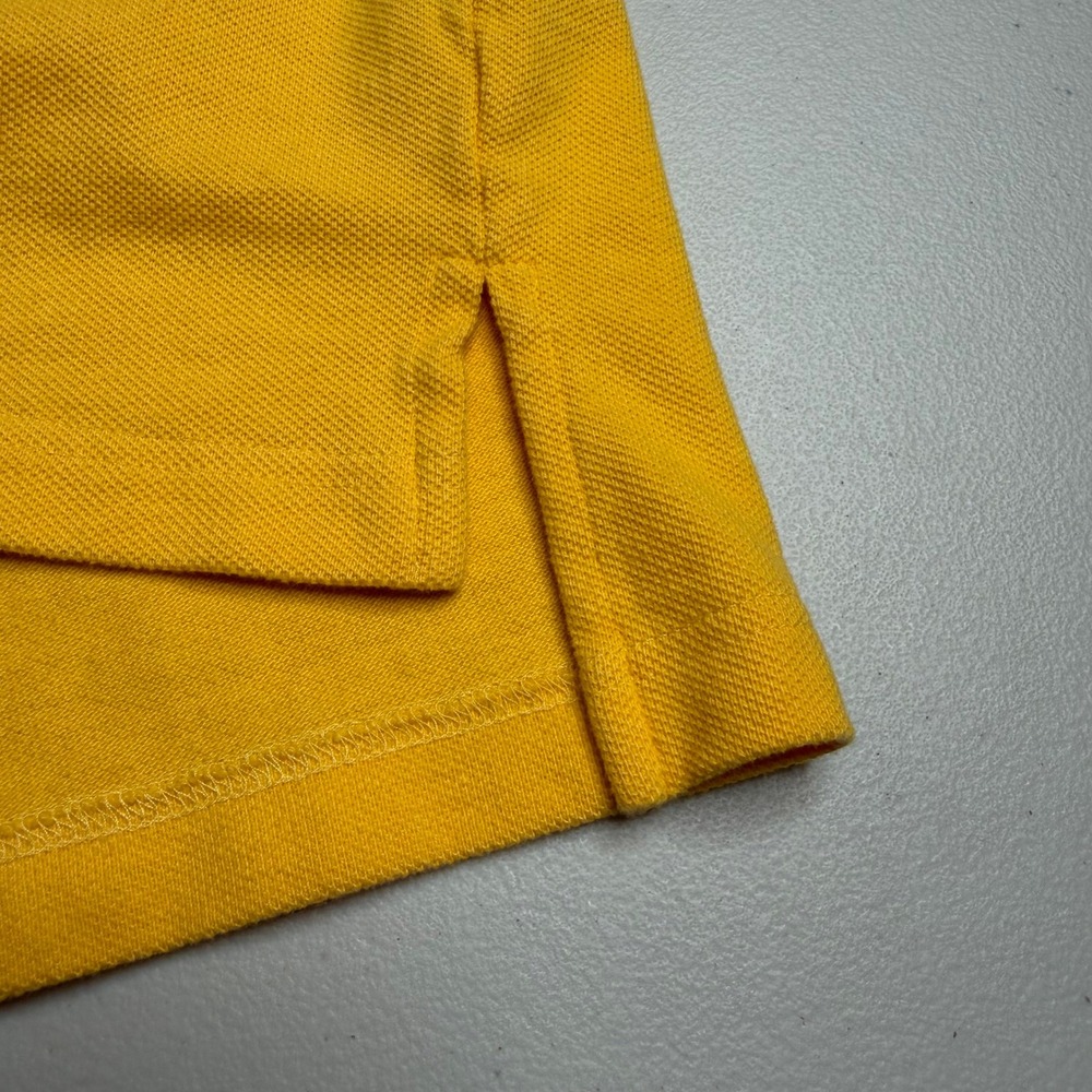 Tommy Hilfiger Mens Small Yellow Cotton Pique Polo Shirt Crest Logo Short Sleeve - Picture 8 of 12